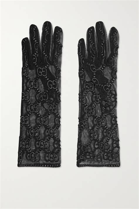 gucci lace gloves replica|gucci embroidered tulle gloves.